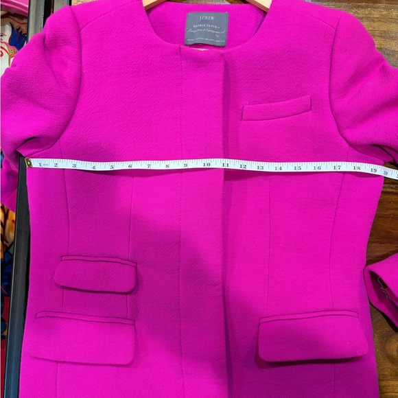 J. Crew Symphony Coat in Double Cloth Vibrant Fuschia Size 10 ๐ - Picture 12 of 17